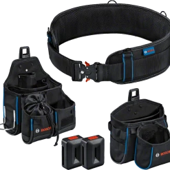 Bosch Bleu Accessoires Ceinture Porte-outils 1600A0265R Jeu D'outils Belt 108, GWT 2, GWT 4, 2 X Support ProClick Professionnel