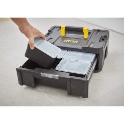 Stanley Coffret Pour Machine FMST1-71968 Malette Grand Tiroir 6 Casiers PRO-STACK FATMAX -Ceinture porte-outils Soldes fmst1 71968 malette grand tiroir 6 casiers pro stack fatmax 2