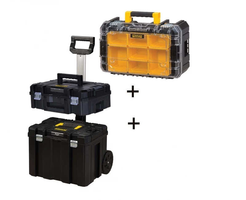 Stanley Chariot à Outils FMST1-80101 FatMax Tstak Système De Rangement 3en1 1 Stanley Chariot à Outils FMST1-80101 FatMax Tstak Système De Rangement 3en1