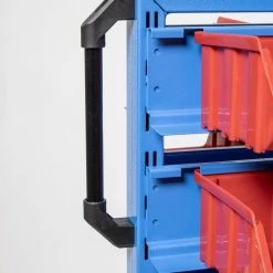 Huvema Chariot à Outils K4082 Système De Rayonnage Mobile Avec 78 Bacs De Stockage -Ceinture porte-outils Soldes k4082 systeme de rayonnage mobile avec 78 bacs de stockage 4